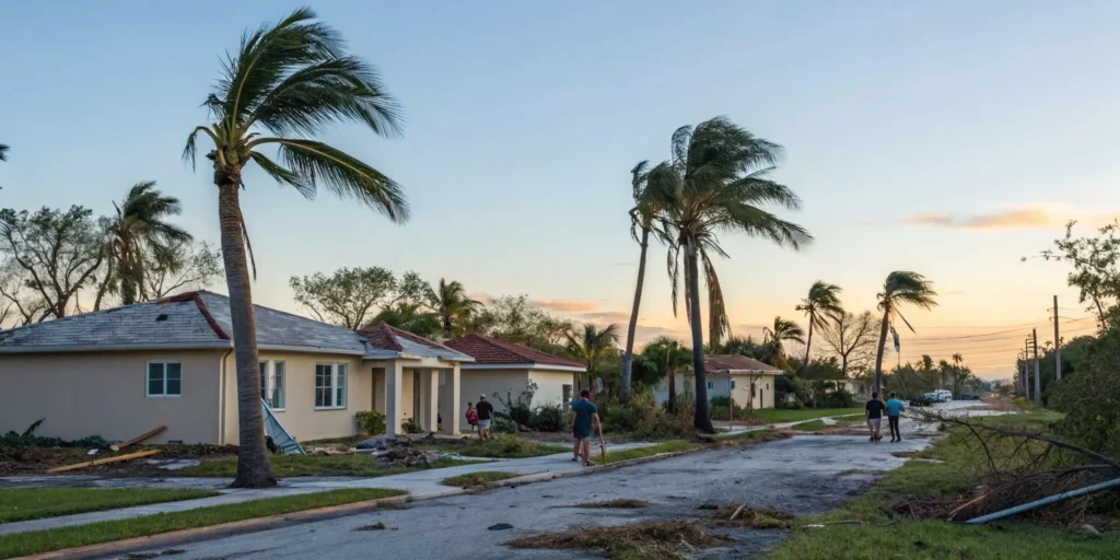 Hurricane damage in Palm Beach County.