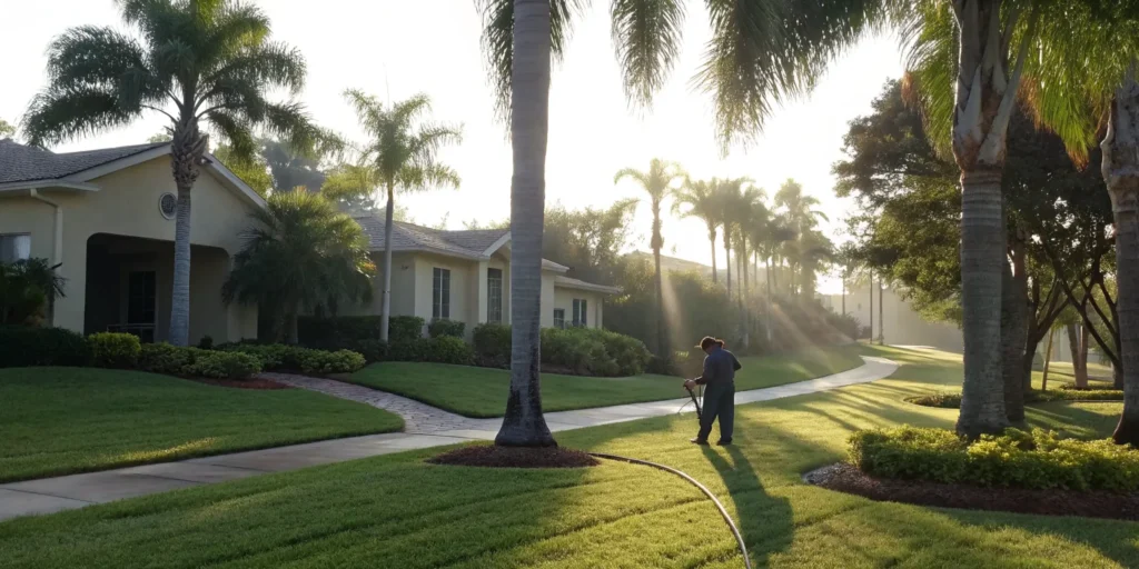 Palm Beach water damage restoration worker.