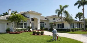 Water damage inspection in Boca Raton.