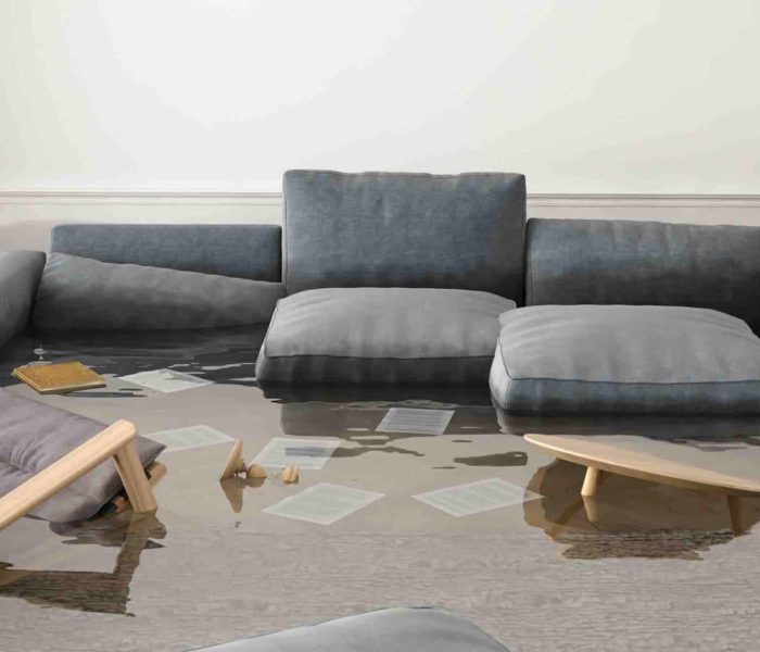 Flood damage living room couch Super Clean Restoration Service
